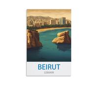 CTZIKWW Poster de voyage vintage Beyrouth Liban 20 x 30 cm