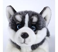 CU-MATE 16 "Siberian Husky Stuffed Dog Animal Simulation-réaliste & réaliste Soft Fait Main couché Chien Peluche Chiot -Cadeau Cadeau pour Les garçons et Les Filles