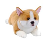 CU-MATE 16 "Welsh Corgi Dog Pembroke Peluche Simulation- Soft Fait Main Chien couché en Peluche Chiot -Cadeau Cadeau pour Les garçons et Les Filles