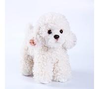 CU-MATE Caniche en peluche réaliste pour chien en peluche adorable oreiller câlin pour enfants et amis