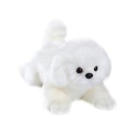 CU-MATE Maltese Stuffed Animal Simulation Dog -Realistic & Lifelike Soft Handmade Lying Dog Plush Toy Puppy -Present Gift for Boys and Girls