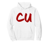 CU Te Funny Cute Couples & Family Matching Red Minimal Text Sweat à Capuche