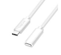 Logilink CU0221 - Câble d'extension USB 2.0 de type C avec prise en charge PD (PowerDelivery) - Couleur : blanc - Longueur du câble : 2 m