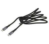 Câble USB LogiLink CU0433 USB-C vers USB-C 1,5m USB 3.2 Gen 2x2 20 Gbit/s 100W blindage magnétique noir