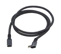 CUA0111 Câble USB 3.2 Gen 2 USB C femelle, USB C connecteur d'angle plaqué or...