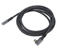 CUA0112 Câble USB 3.2 Gen 2 USB C femelle, USB C connecteur d'angle plaqué or...