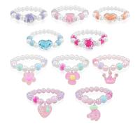 Cuackamily 10 PCS Bracelets Enfant Filles, Amitié Fille Bracelets, Petits Cadeaux Anniversaire Jouet Fille Bijoux Bracelet, Ensembles de Bijoux Enfants Bracelet Amitié Cadeaux Anniversaire Jouet Fille