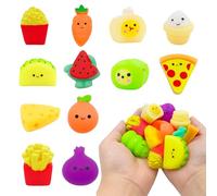 Cuackamily 12 Psc Kawaii Mochi Squishy Mini Squishies Noctiluque Soft Squeeze, Kawaii Mochi Squishy Toy, Mignon Food Squishy Jouet Anti Stress Récompense Cadeaux pour Enfant