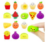 Cuackamily 16 Pcs Mochi Squishy Jouets, Jouets Mous à Presser pour Enfants Anti-Stress Kawaii Alimentation, Cadeaux Adulte Enfant Mignons et Fantaisie Gadgets Anti-Stress Squishy Jouet Récompense