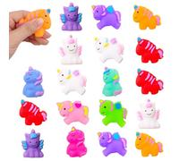 Cuackamily 18 Pièces Mini Licorne Squishies Soft Squeeze Jouet, Kawaii Mochi Squishy Jouet Anti Stress pour Enfants Adulte Squishy Fidget Jouet Remplissage Oeufs Paques Cadeaux Anniversaire de Noël