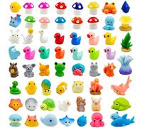 Cuackamily 60 Pièces Mini Animaux Résine, 5 Styles Petits Animaux en Résine，Mini Canards en Décoration Jardin Miniature Figurines pour Bricolage Paysage Miniature Maison de Poupée Aquariums Cadeaux