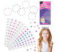 Cuackamily Kit de 120 Gemmes décoratives pour Cheveux, Ensemble de Recharge de Bijoux - Multicolore, Recharge pour Bijoux de Cheveux, Glam Styling Tool Kit de Bijoux de Jouets Créatifs pour Filles