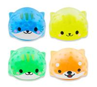 Cuackamily Lot de 4 Balle Anti-Stress, Boule Anti Stress Balle Sensorielle Boules à Presser, Mignon Animaux Squeeze Jouets Squishies pour se Décompresser et se Concentrer pour Enfants Adultes Cadeaux