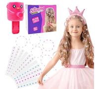 Cuackamily Machine a Strass pour Cheveux, Machine Strass Cheveux avec 120 gemmes décoratives - Multicolore, Diamond Styler Kit, Glam Styling Tool Kit, Kit de Bijoux de Jouets Créatifs pour Filles