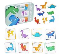 Cuackamily Puzzles en Bois pour Enfants, Jouet Montessori Puzzles, Jouet Dinosaures Animaux Puzzle Jeu de Mémoire pour Enfant, Jouet Educatif Cadeaux pour Enfants 1 2 3+ Ans Bébés Filles Garçons
