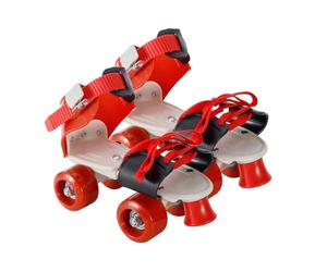 Cuad Roller Shoes - Chaussures de Patinage à Quatre Roues avec Ajustement réglable, Portables sans décollage, Vols à Double Ligne pour Le Plaisir en Plein air, entraîneur d'équilibre pour