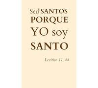 Cuaderno con cuadros grandes para apuntes, escritura y reflexiones. Sed santos, porque yo soy santo. (Levítico 11:44)