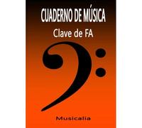Cuaderno De Música - Clave De Fa - 12 Pentagramas Por Página