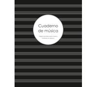 Cuaderno de música | Papel pautado para música | Partitura en blanco: 200 páginas | 12 pentagramas por página | Cuaderno para músicos, estudiantes y compositores