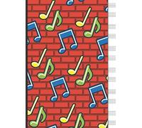 Cuaderno De Musica Pentagrama Para Piano: 6 Sistemas De 2 Pentagramas De Piano Por Página - En Blanco - A4 -110 Paginas - Escuela De Música, Niño, Estudiante