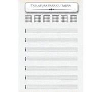 CUADERNO DE TABLATURA PARA GUITARRA: Tamaño A4 - 110 Páginas - 7 Tabs por página