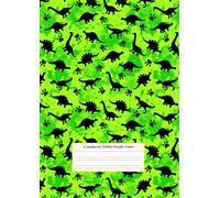 Cuaderno Doble Pauta 3mm: 100 páginas - 50 hojas - cuaderno doble pauta a4 - cuadernos escolares bonitos - cuaderno pauta doble linea - cuaderno a4 ... a4 - cuaderno doble raya niños - dinosaurios