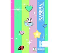 Cuaderno en Blanco Para Caligrafía de 8 mm - Niños de 5 a 7 Años de Edad: Libreta para Caligrafía de Niños SABERA - 100 Páginas A4 - Tapa Blanda