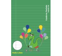 Cuaderno Pautado A4 Pauta 3,5mm: Libreta Doble Pauta Ancha para Ayudar a los Niños con la Caligrafía en Cursos de Primaria | 100 páginas (50 hojas) | Verde