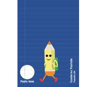 Cuaderno Pautado A4 Pauta 4mm: Libreta Doble Pauta Ancha para Ayudar a los Niños con la Caligrafía en Cursos de Primaria | 100 páginas (50 hojas) | Azul