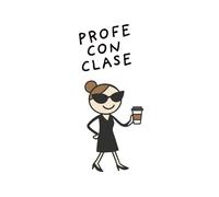 CUADERNO PROFESORA PROFE CON CLASE: Cuaderno de rayas 120 hojas