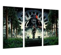 Cuadros Camara Lot de 3 posters muraux décoratifs pour chambre à coucher, salon, chambre à coucher, Star Wars, Dark Vador, Anakin Skywalker, Obi Wan Kenobi, Luke Skywalker (97 x 62 cm)