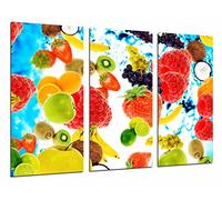 Cuadros Camara Tableau Moderne Photographique, Impression sur Bois, Fruits, Tutifruti, Macédoine, 97 x 62 cm, ref. 26710