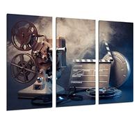 Cuadros Camara Tableau Moderne Photographique, Impression sur Bois, Histoire Cinéma Hollywood, Projecteur, 97 x 62 cm, ref. 26407
