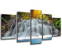 Cuadros Camara Tableau Moderne Photographique, Impression sur Bois, Paysage Cascade Rio Naturaleza, 165 x 62 cm, ref. 26320