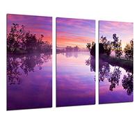 Cuadros Camara Tableau Moderne Photographique, Impression sur Bois, Paysage Rio Nature Sunset, 97 x 62 cm, ref. 26399