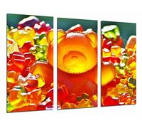 Cuadros Camara Tableau Moderne Photographique, Impression sur Bois, Tienda Groceries Jelly Beans, Ours Blanc Doux, 97 x 62 cm, ref. 26999