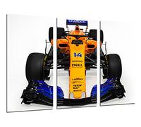 Cuadros Camara Tableau Moderne Photographique, Impression sur Bois, Voiture de Formule 1, McLaren MCL33, McLaren F1 2018, Fernando Alonso, Stoffel Vandoorne, 97 x 62 cm, ref. 27108