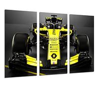 Cuadros Camara Tableau Moderne Photographique, Impression sur Bois, Voiture de Formule 1,Renault R.S.18, Renault F1 2018, Carlos Sainz, Nico Hulkenberg, 97 x 62 cm, ref. 27107