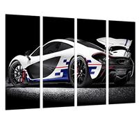 Cuadros Camara Tableau moderne photographique voiture de sport, McLaren P1 2017, blanc, 131 x 62 cm, Réf. 27266