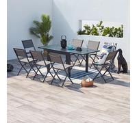 Cualica, Salon Alu 8p Gris Foncé Gris