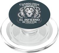 Cuando Dios Te Respalda - Infierno Retrocede Christian Lion PopSockets PopGrip pour MagSafe