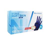 Cuatrogasa Gants en nitrile sans poudre jetable soft skin taille M 7-8 boîte de 100u (1)