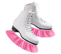 Cuayaes Protections de Patins à Glace, 1 Paire élastique de Couvre-Lames de sur Glace Patins à Glace pour Le Hockey, Accessoires de Patinage Artistique pour Les Adolescent Garçon Fille (Rose Rouge)