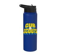 Cub Scouts Comic Book Adventure Style Typographie Graphique Stainless Steel Insulated Water Bottle