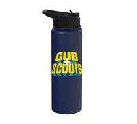 Cub Scouts Comic Book Adventure Style Typographie Graphique Stainless Steel Insulated Water Bottle