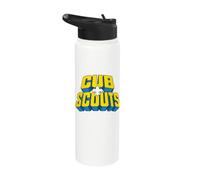 Cub Scouts Comic Book Adventure Style Typographie Graphique Stainless Steel Insulated Water Bottle