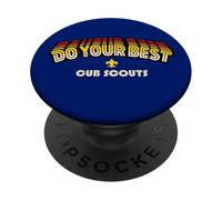 Cub Scouts Do Your Best! Retro 80's Arcade Style Scouting PopSockets PopGrip Adhésif
