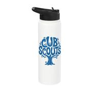 Cub Scouts Tree Art Outdoors Nature Distressed Graphic Stainless Steel Insulated Water Bottle