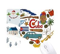 cuba amour coeur landscap drapeau national cadeau de noël maison tapis de souris