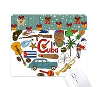 cuba amour coeur landscap drapeau national tapis de souris en jeu - office mat noël